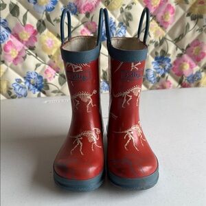 Hatley Red Dinosaur Kids Rain Boots